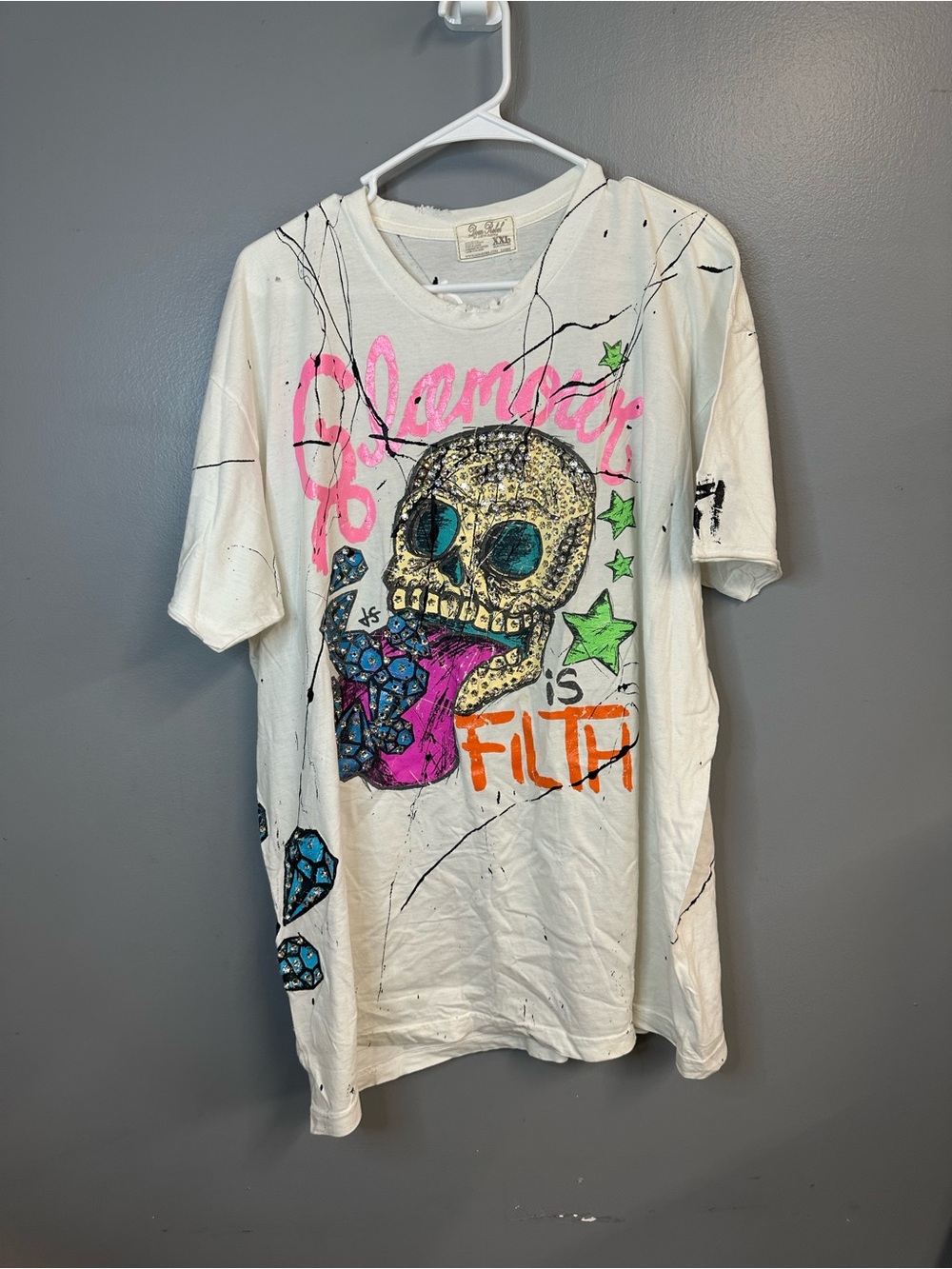 Dom Rebel by Justin Svatina t-shirt skull chunky gems streetwear
